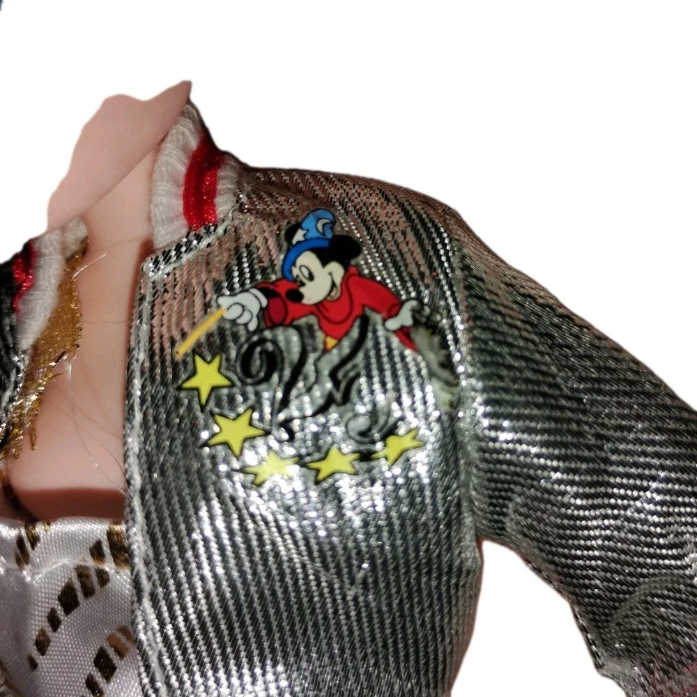 BARBIE Doll Jacket 1996 Walt Disney World 25th Anniversary #231 Silver Red Strip